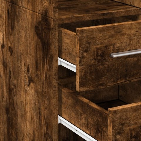 VidaXL Úzka úložná skrinka dymový dub 30x42,5x225 cm kompozitné drevo