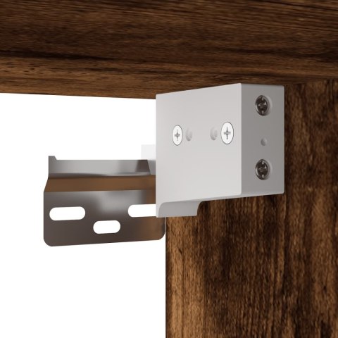 VidaXL Úzka úložná skrinka dymový dub 30x42,5x225 cm kompozitné drevo