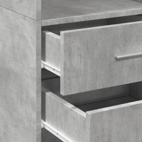 VidaXL Vysoká skrinka, betónovo sivá 40x42,5x185 cm, kompozitné drevo