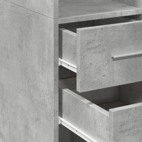 VidaXL Vysoká skrinka, betónovo sivá 50x42,5x185 cm, kompozitné drevo