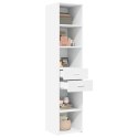 VidaXL Vysoká skrinka, biela 40x42,5x185 cm cm, kompozitné drevo