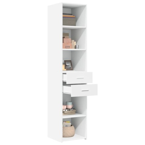 VidaXL Vysoká skrinka, biela 40x42,5x185 cm cm, kompozitné drevo