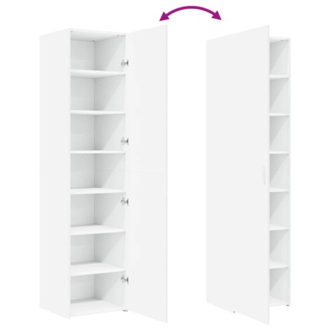 VidaXL Vysoká skrinka, biela 45x42,5x185 cm, kompozitné drevo