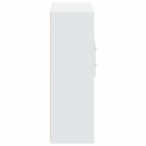 VidaXL Vysoká skrinka, biela 80x42,5x124 cm, kompozitné drevo