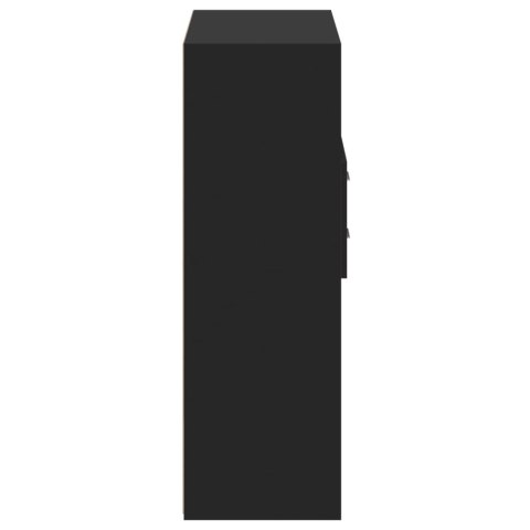 VidaXL Vysoká skrinka, čierna 80x42,5x124 cm, kompozitné drevo