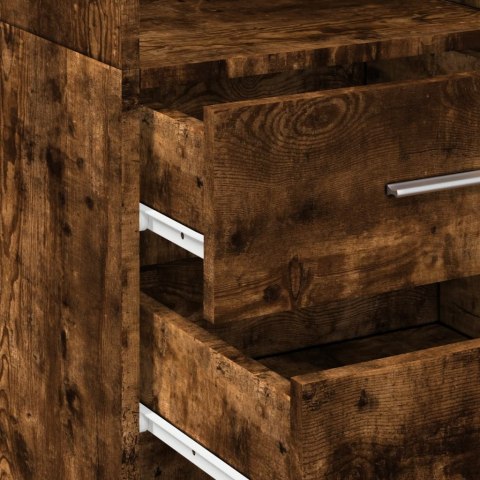 VidaXL Vysoká skrinka, tmavý dub 40x42,5x185 cm, kompozitné drevo