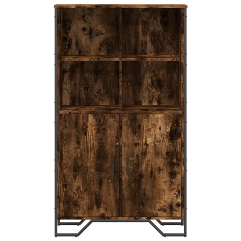 VidaXL Vysoká skrinka dymový dub 79,5x35,5x137,5 cm kompozitné drevo