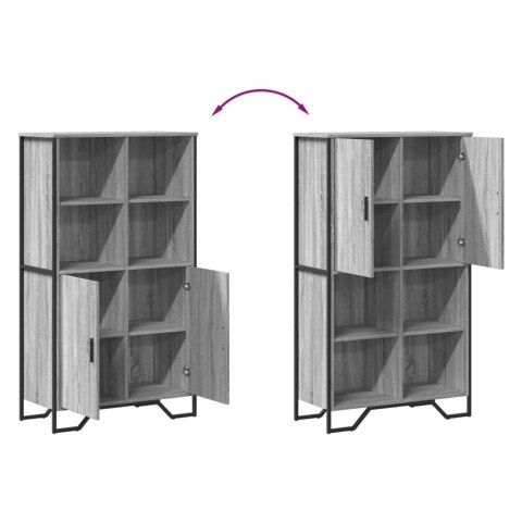 VidaXL Vysoká skrinka sivá sonoma 79,5x35,5x137,5 cm kompozitné drevo
