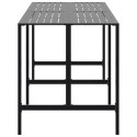 VidaXL Barový stolík, čierny 200x100x110 cm, oceľ s práškovou úpravou