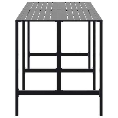 VidaXL Barový stolík, čierny 200x100x110 cm, oceľ s práškovou úpravou