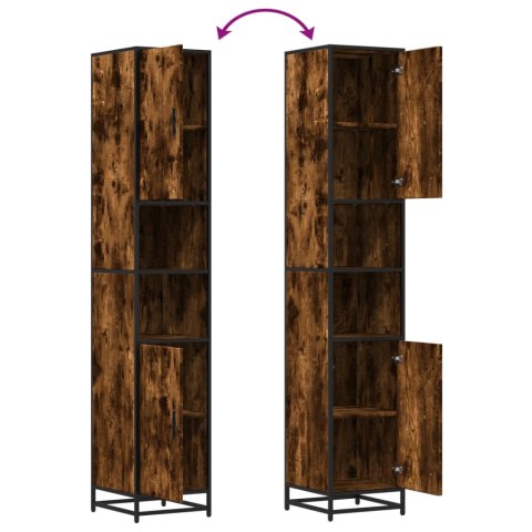 VidaXL Kúpeľňová skrinka tmavý dub 35x37,5x188,5cm kompozit. drevo kov