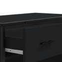 VidaXL Skrinka na topánky, čierna 75x38x97,5cm, kompozitné drevo a kov