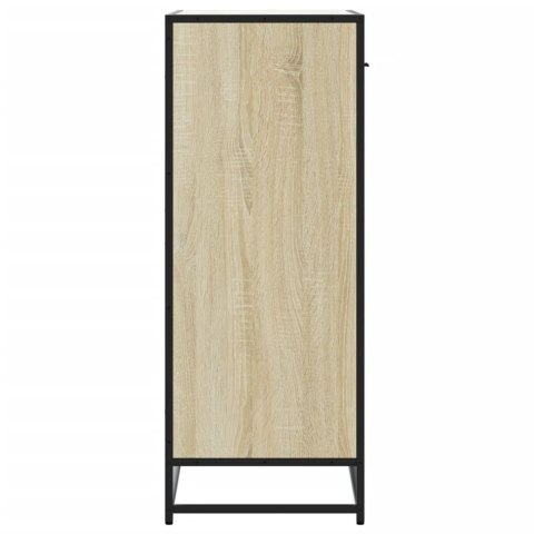 VidaXL Skrinka na topánky, sonoma 75x38x97,5cm, kompozitné drevo a kov