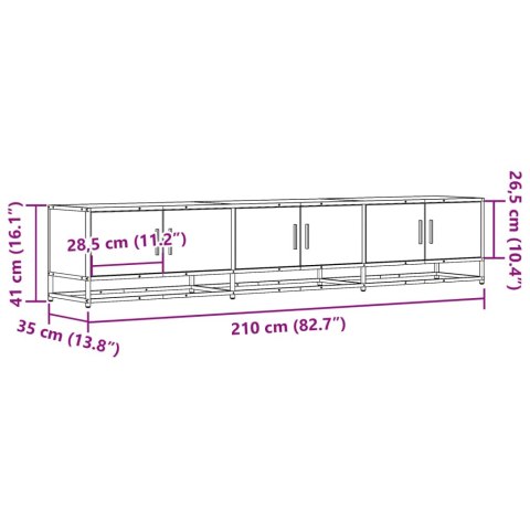 VidaXL TV skrinka sivý dub sonoma 210x35x41 cm kompozitné drevo