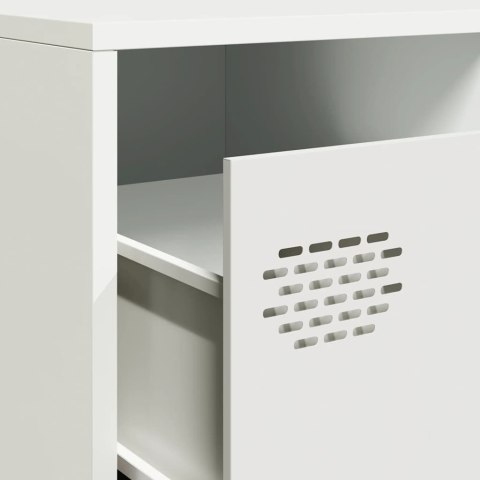 VidaXL TV skrinka biela 202x39x43,5 cm oceľ valcovaná za studena