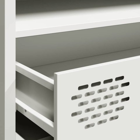 VidaXL TV skrinka biela 202x39x43,5 cm oceľ valcovaná za studena