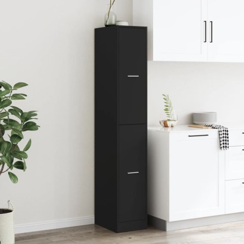 VidaXL Skrinka na lieky čierna 30x41x174,5 cm kompoztiné drevo