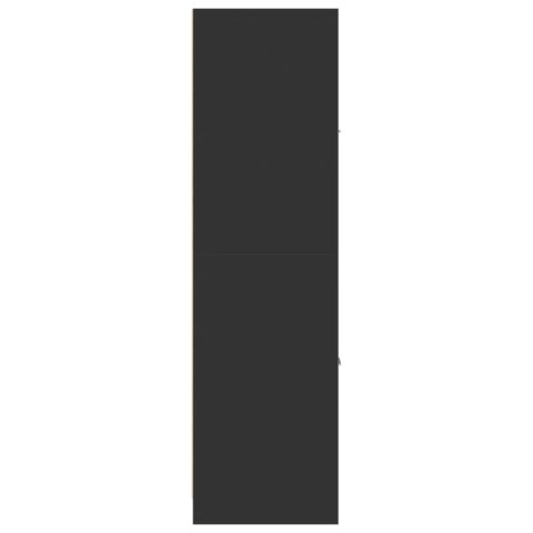 VidaXL Skrinka na lieky čierna 40x41x144,5 cm kompozitné drevo