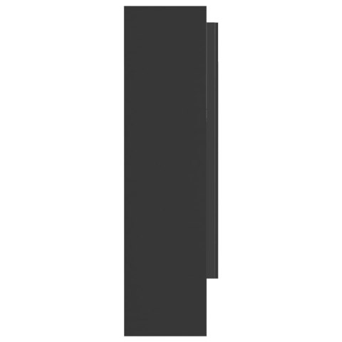 VidaXL Kúpeľňová zrkadlová skrinka 80x15x60 cm MDF antracitová