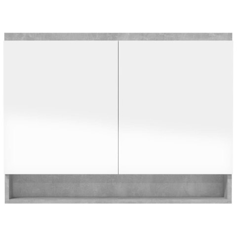 VidaXL Kúpeľňová zrkadlová skrinka 80x15x60 cm MDF betónovosivá