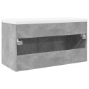 VidaXL Kúpeľňová umývadlová skrinka so zabudov. umývadlom betónovosivá