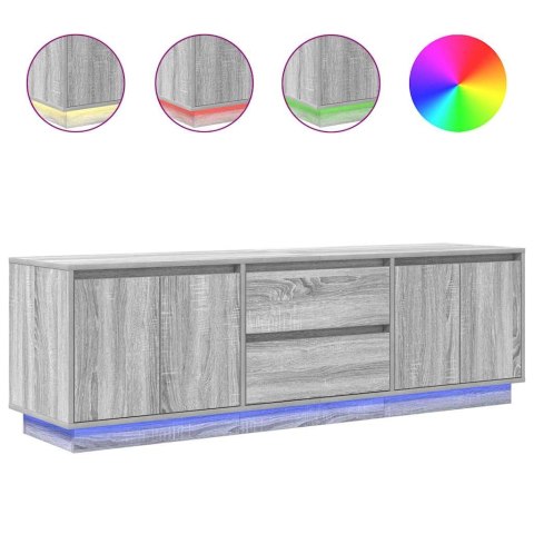 VidaXL TV skrinka s LED, sivý dub sonoma 160,5x41x50 cm