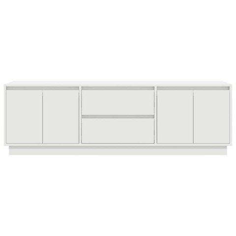 VidaXL TV skrinka s LED svetlami biela 160,5x41x50 cm