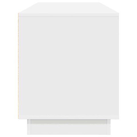 VidaXL TV skrinka s LED svetlami biela 160,5x41x50 cm