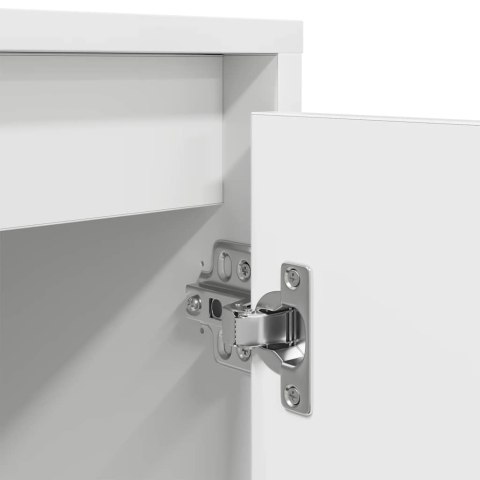 VidaXL TV skrinka s LED svetlami biela 160,5x41x50 cm