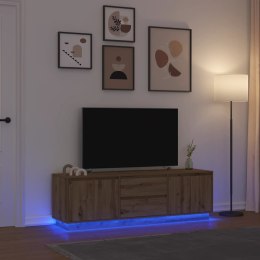 VidaXL TV skrinka s LED svetlami dub artisan 160,5x41x50 cm