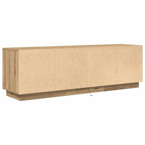VidaXL TV skrinka s LED svetlami dub artisan 160,5x41x50 cm