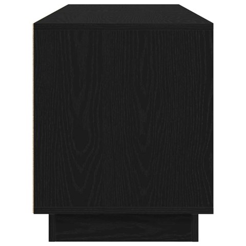 VidaXL TV skrinka s LED svetlami dub čierna 160,5x41x50 cm