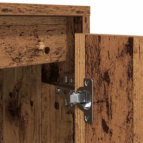 VidaXL TV skrinka s LED svetlami staré drevo 160,5x41x50 cm