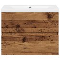 VidaXL skrinka pod umývadlo so vstavaným umývadlom Old Wood