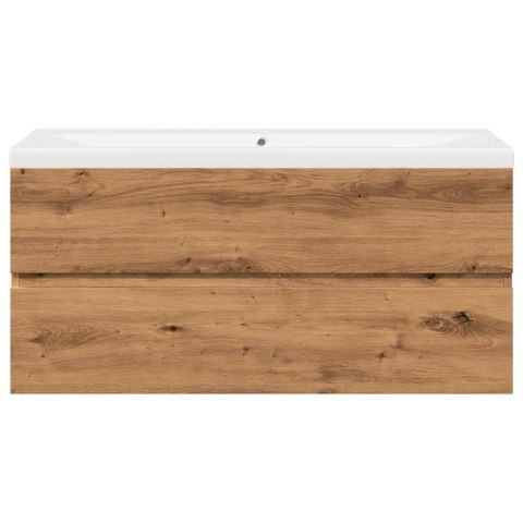 VidaXL skrinka pod umývadlo vstavaným umývadlom Artisan Dub