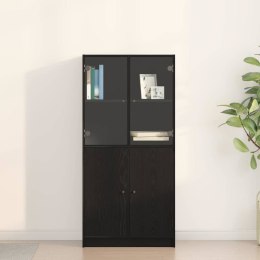 VidaXL Highboard Čierny dub 68 x 37 x 142 cm