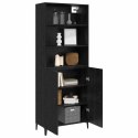 VidaXL Highboard Čierny dub 69,5 x 32,5 x 180 cm Kompozitné drevo