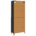 VidaXL Highboard Čierny dub 69,5 x 32,5 x 180 cm Kompozitné drevo