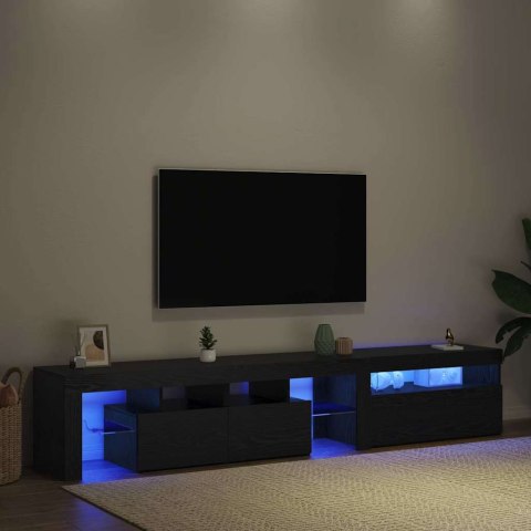 VidaXL TV skrinka 2 pcs Čierny dub 215 x 36,5 x 40 cm Kompozitné drevo