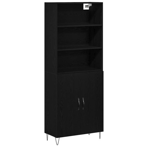 VidaXL Highboard 2 pcs Čierny dub Kompozitné drevo