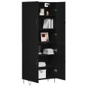 VidaXL Highboard 2 pcs Čierny dub Konštrukčné drevo a sklo
