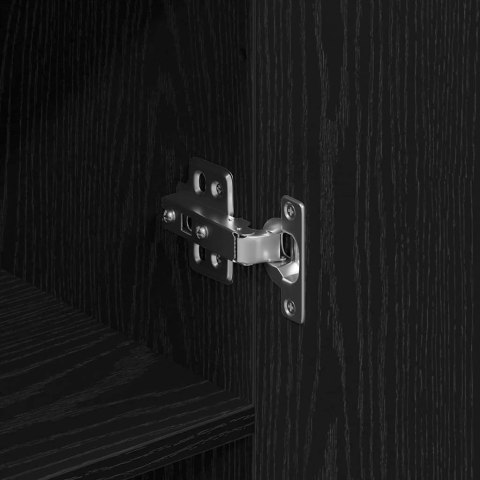 VidaXL Highboard 2 pcs Čierny dub Konštrukčné drevo a sklo