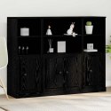 VidaXL Highboard Čierny dub 132 x 35,5 x 103,5 cm Kompozitné drevo