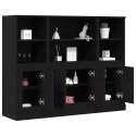 VidaXL Highboard Čierny dub 132 x 35,5 x 103,5 cm Kompozitné drevo