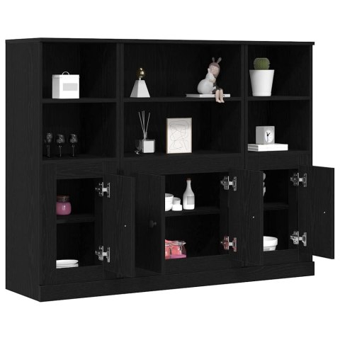 VidaXL Highboard Čierny dub 132 x 35,5 x 103,5 cm Kompozitné drevo