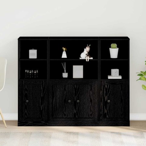 VidaXL Highboard Čierny dub 132 x 35,5 x 103,5 cm Kompozitné drevo