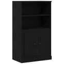 VidaXL Highboard Čierny dub 132 x 35,5 x 103,5 cm Kompozitné drevo