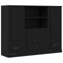 VidaXL Highboard Čierny dub 132 x 35.5 x 103.5 cm Kompozitné drevo