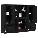 VidaXL Highboard Čierny dub 132 x 35.5 x 103.5 cm Kompozitné drevo