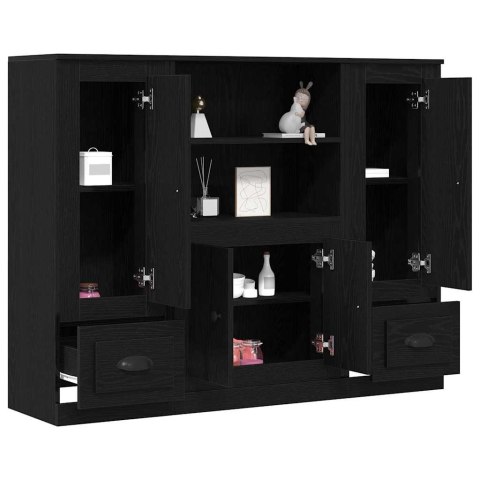 VidaXL Highboard Čierny dub 132 x 35.5 x 103.5 cm Kompozitné drevo